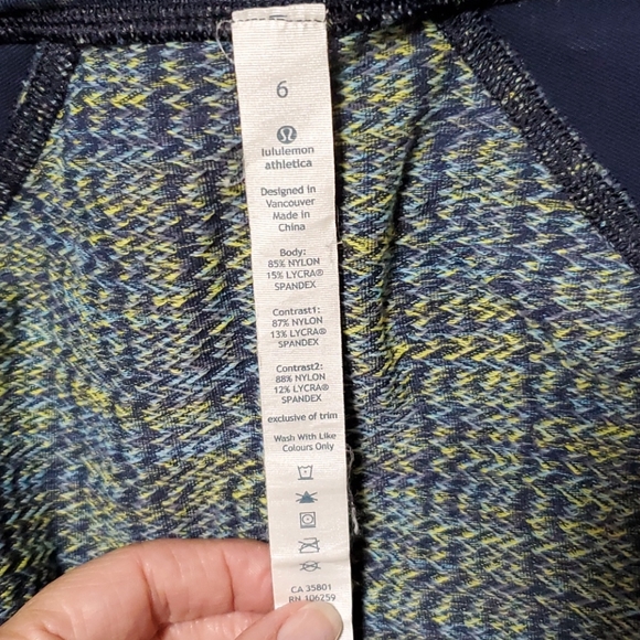 Lulu running jacket navy and green - Picture 6 of 6